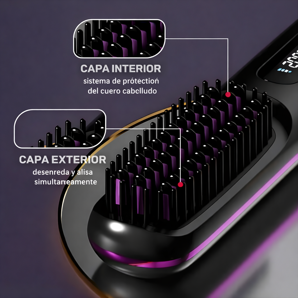 Peine alisador portátil inalámbrico