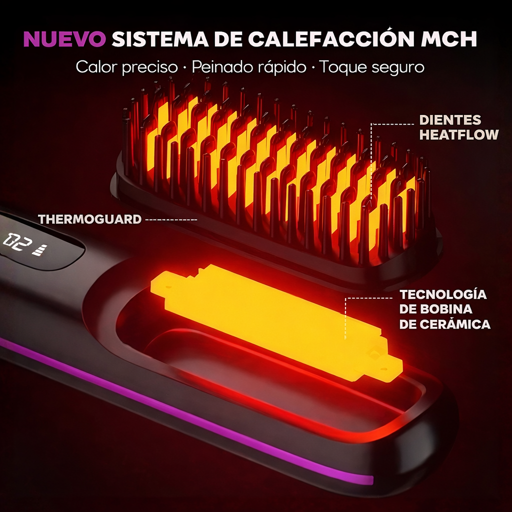 Peine alisador portátil inalámbrico